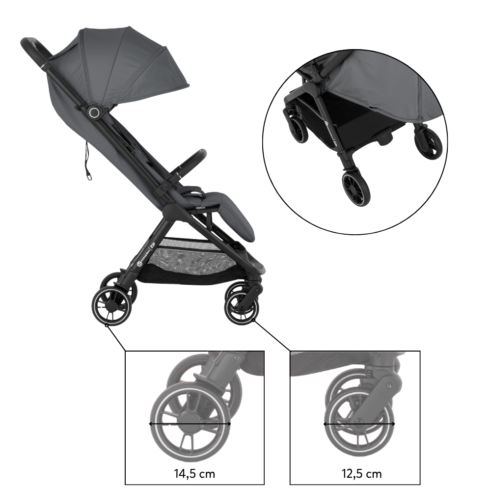 PETITE&amp;MARS Kočárek sportovní Zip Smoky Anthracite