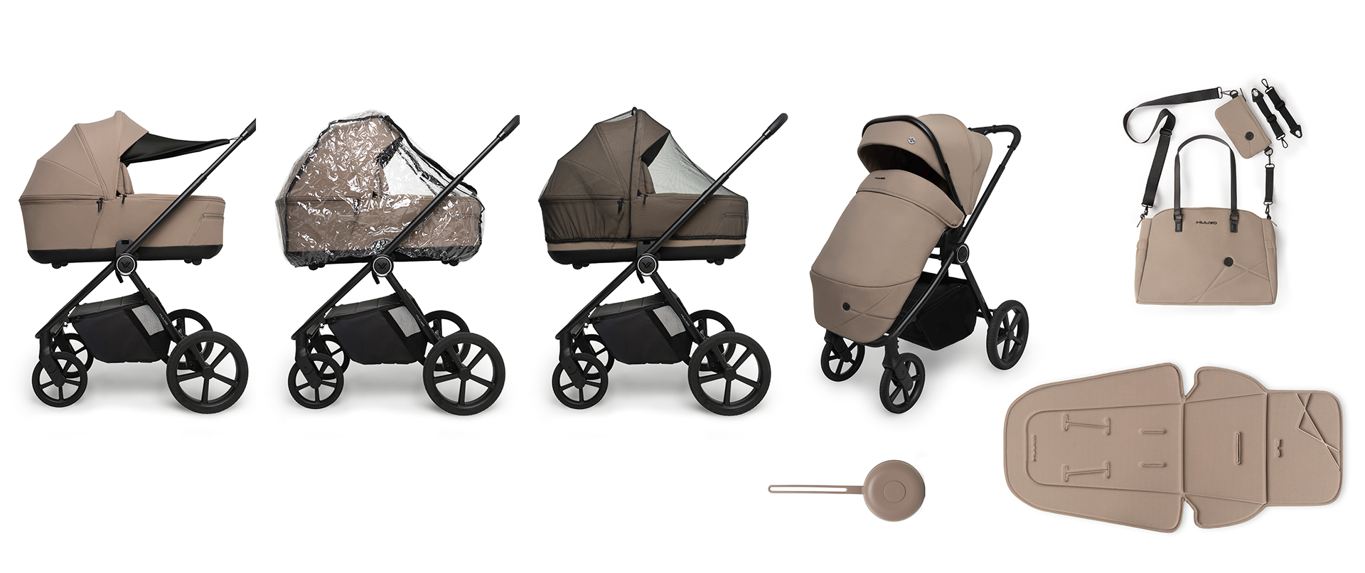 MUUVO Kočárek kombinovaný Muuvo One 2v1 Olive