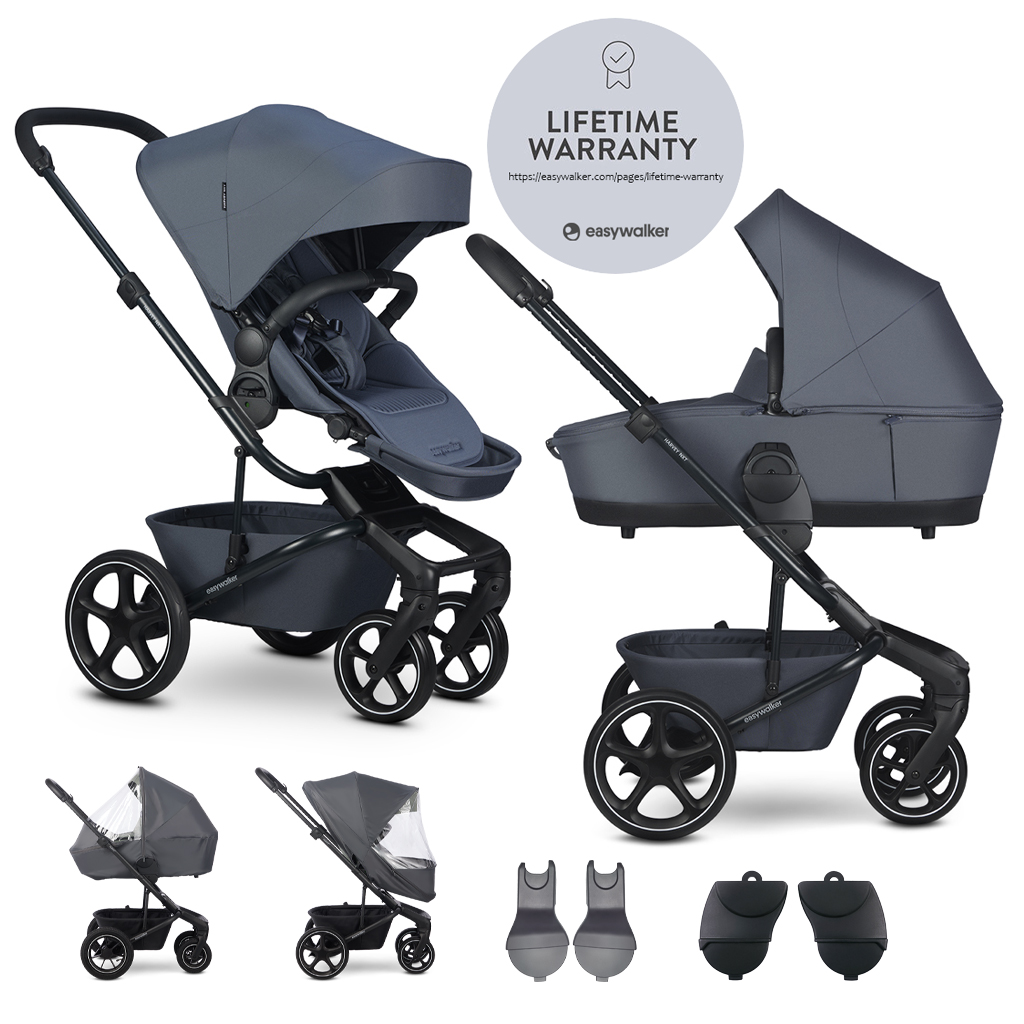 EASYWALKER Set XL kočárek kombinovaný Harvey NXT s příslušenstvím Deep Blue