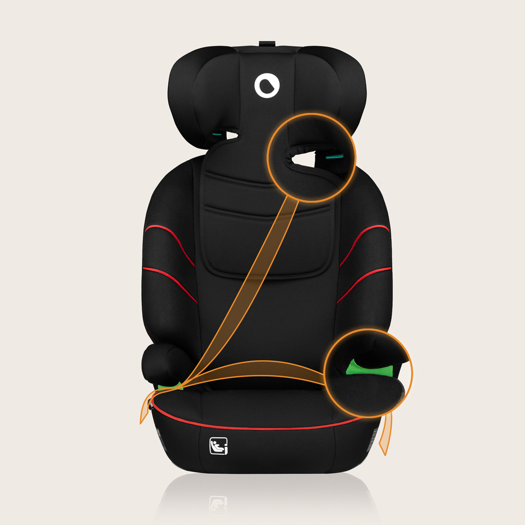 LIONELO Autosedačka Lars i-Size (100-150 cm) Sporty Black Red