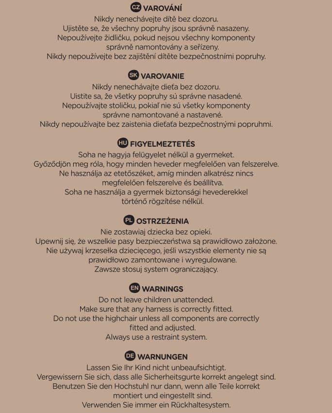 FEEDO Židlička jídelní Bite Cappuccino Beige