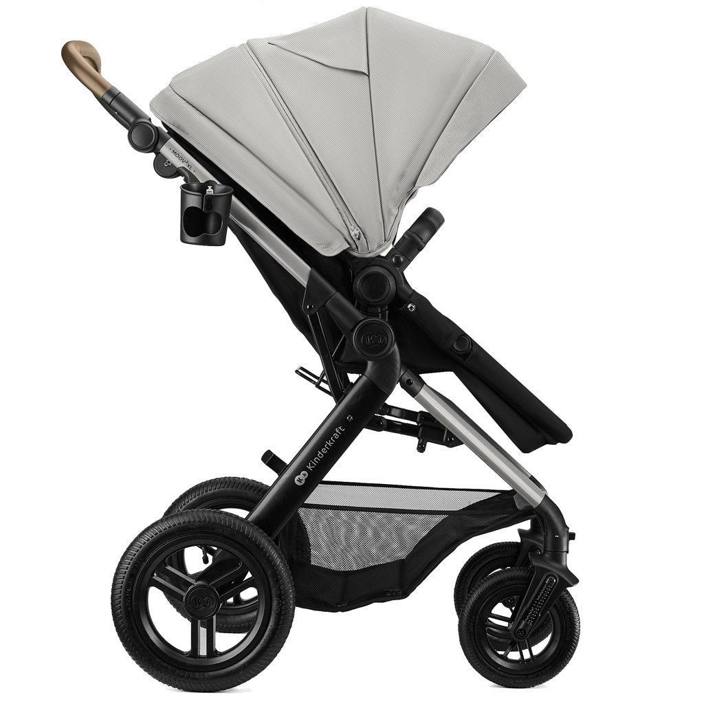 KINDERKRAFT Kočárek kombinovaný 3v1 Moov 2 XL Air Grey