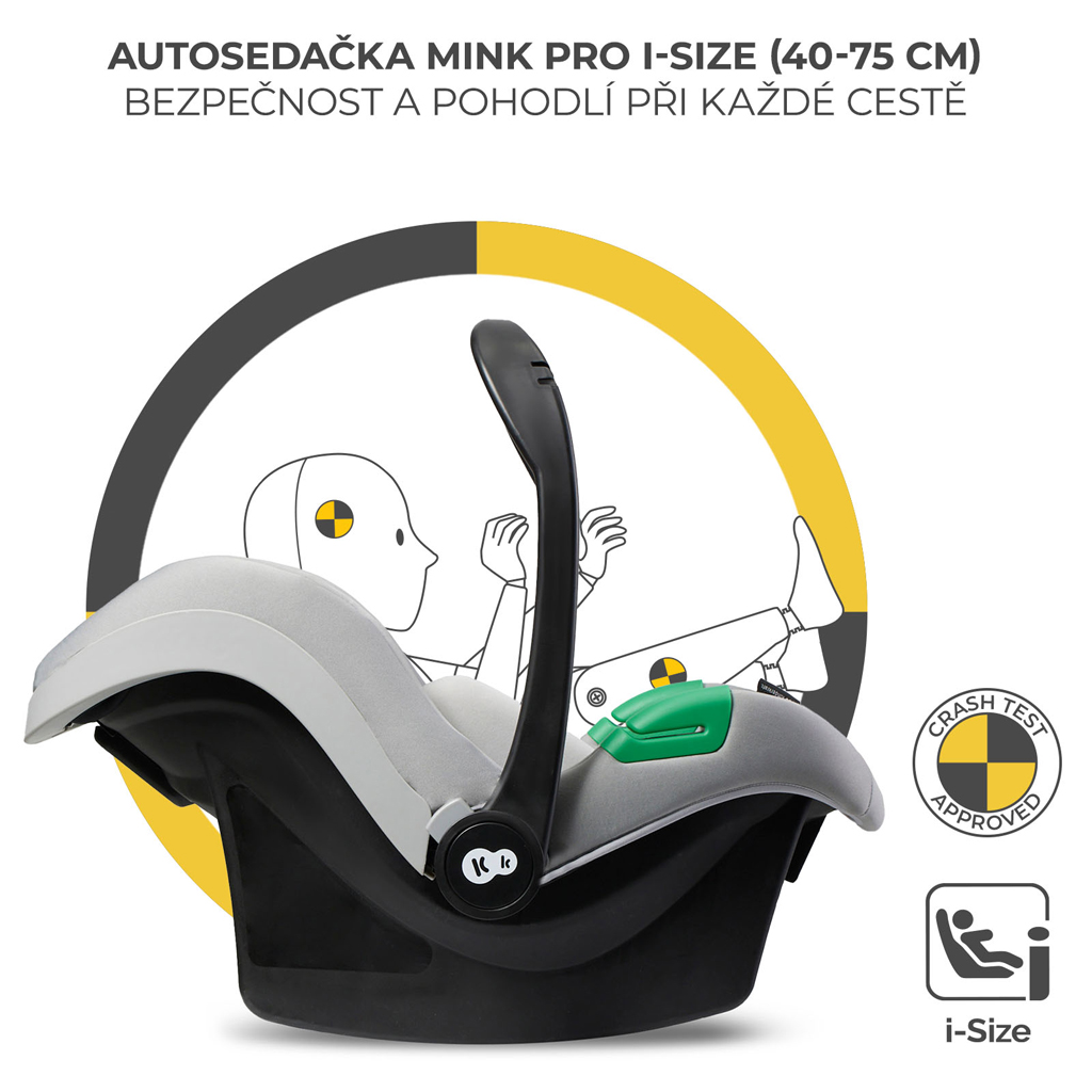 KINDERKRAFT Kočárek kombinovaný 3v1 Moov 2 XL Air Grey