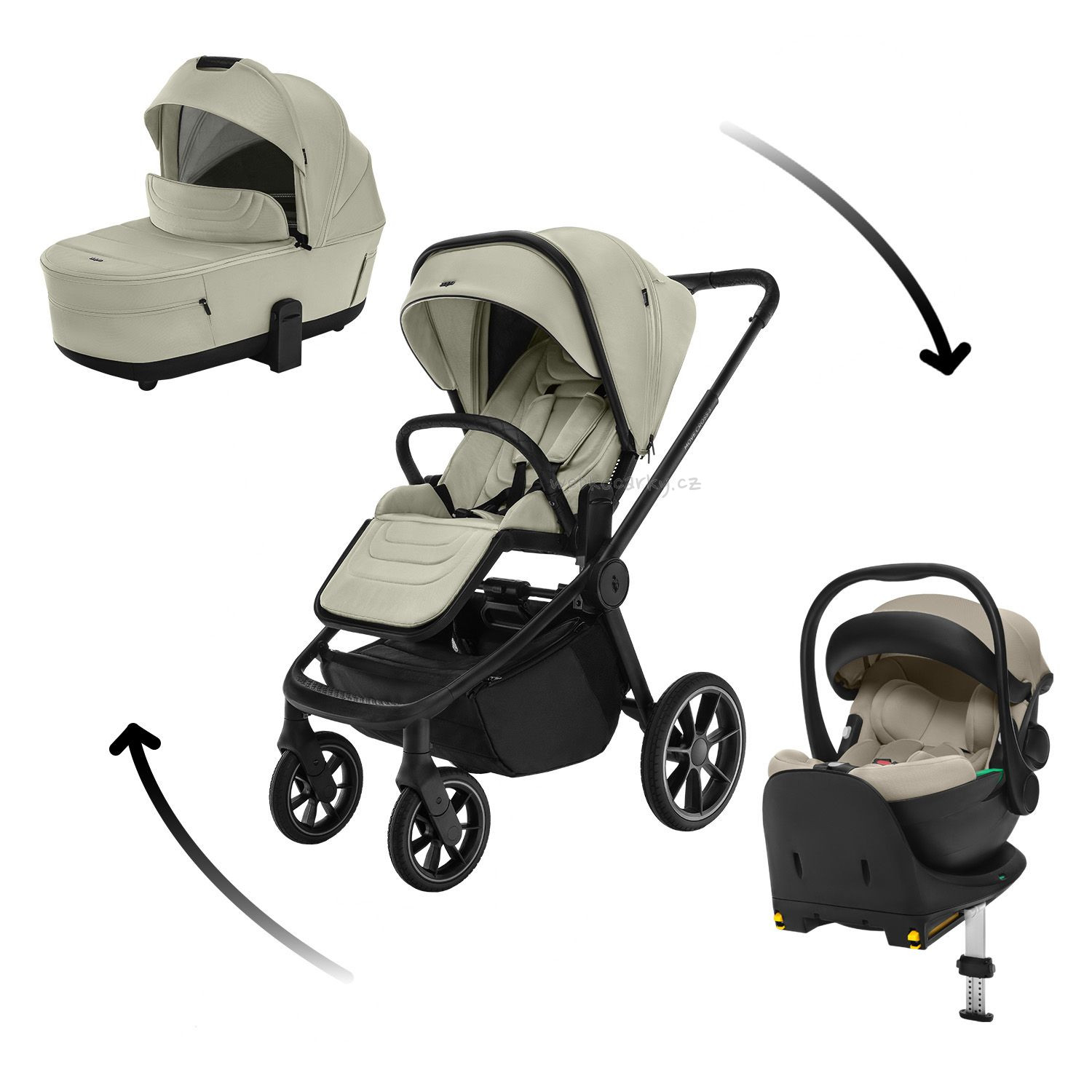 Zopa Move Cross 5 + hlboká korba Move XL 5 + autosedačka XM + Isofix